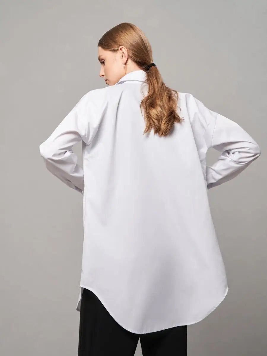 Katoenen oversized shirt